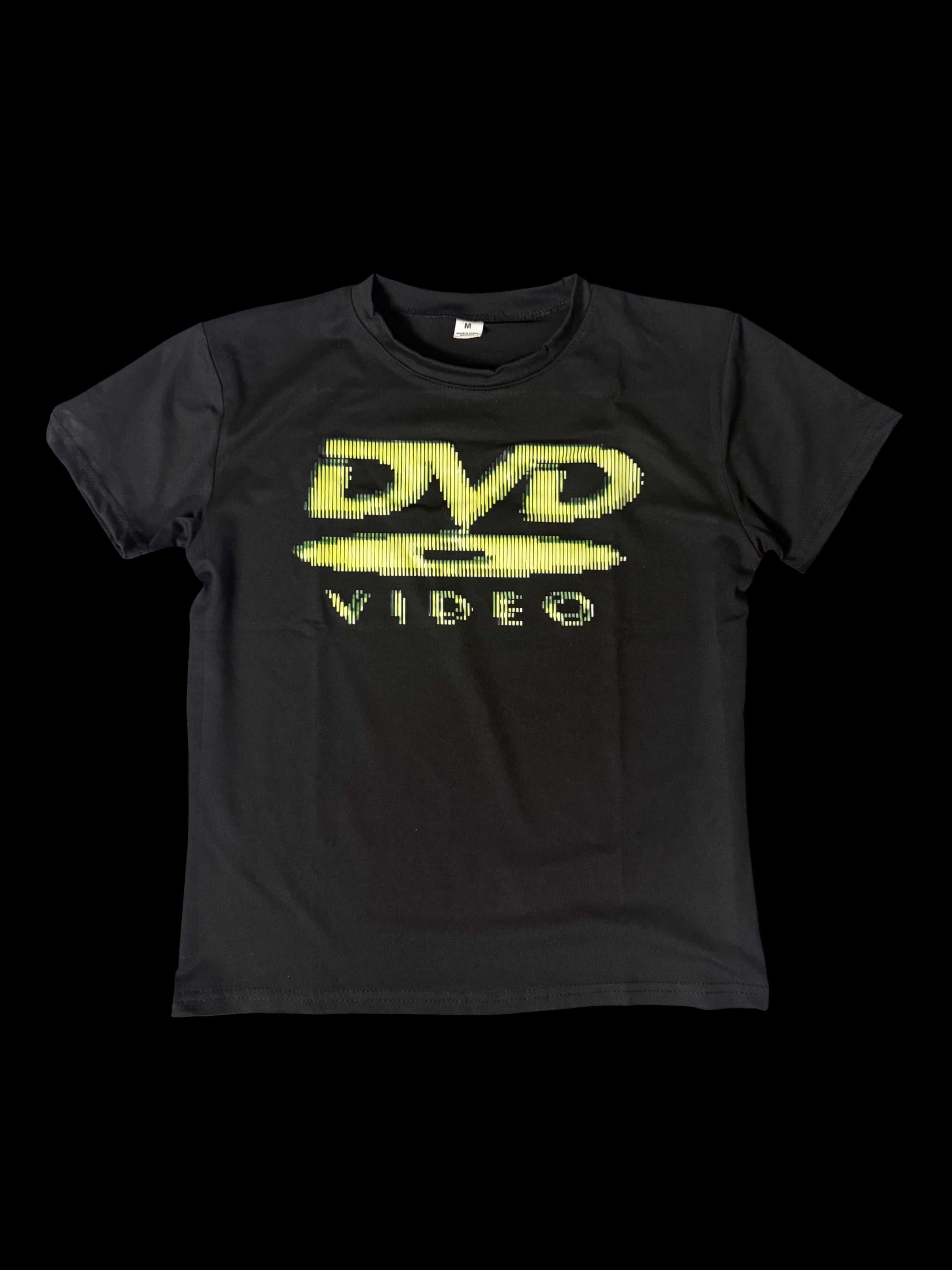 Schwarze T-shirt mit DVD Video Aufdruck